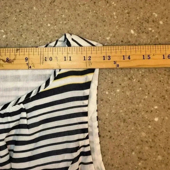 Talbots Women Striped Dress 100% Cotton Sleeveless Shift Dress Size 12 Petite - Picture 7 of 9